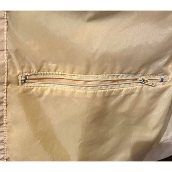 Tudor Court Yellow Windbreaker Rain Jacket Pockets Button Front Removable Hood - Picture 6 of 9